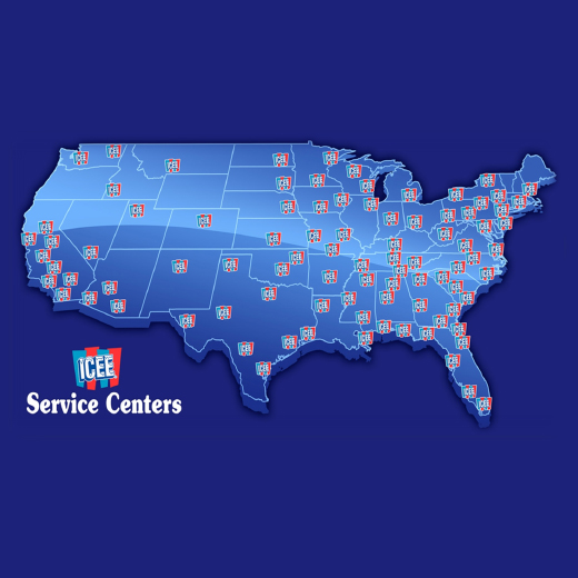 A map of ICEE service centers