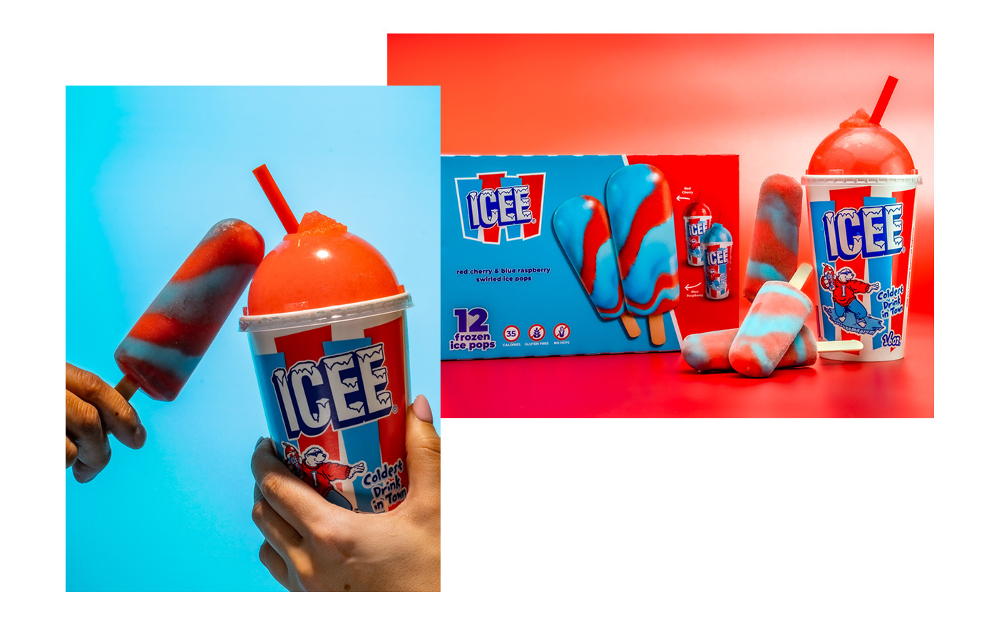 ICEE Cherry Freeze Cup 12 oz. - 12/Case